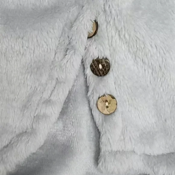 LAST 1‼️ NWT 🐈🐈‍⬛ OVERSIZED GRAY CAT EAR HOODED SWEATSHIRT SWEATER Women’s XL - Picture 4 of 7